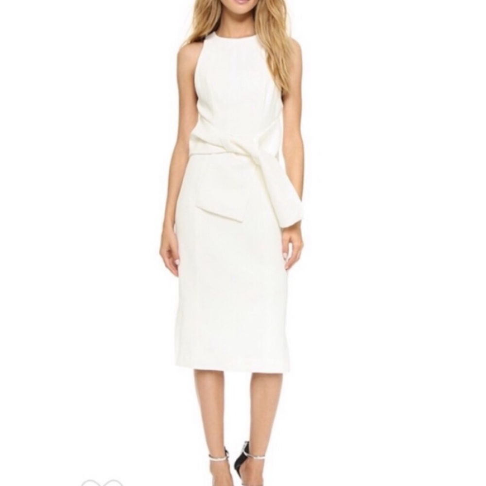 KEEPSAKE the Label White Midi Dress with Waist Tie